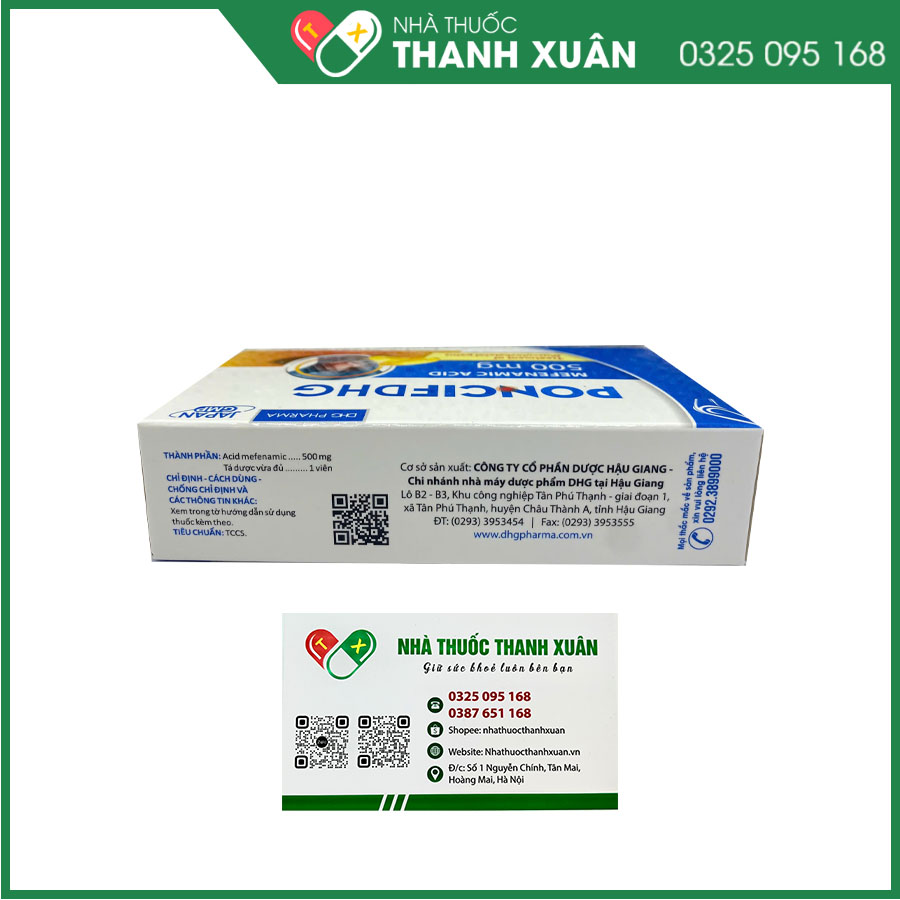 PoncifDHG thuốc giảm đau, hạ sốt, kháng viêm